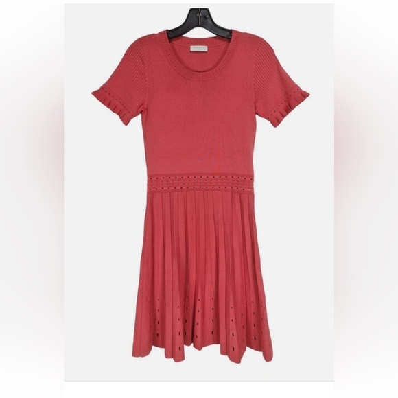 Robe pull femme Sandro PARIS rose mini coupe et évasée taille S size 36 - Picture 6 of 6